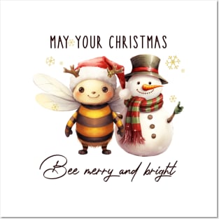 Funny Christmas Bee Quote Posters and Art